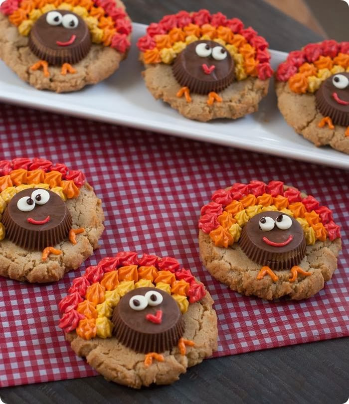 Turkey Treats For Thanksgiving
 Easy Reese s Peanut Butter Cup Turkey Cookies Kitchen