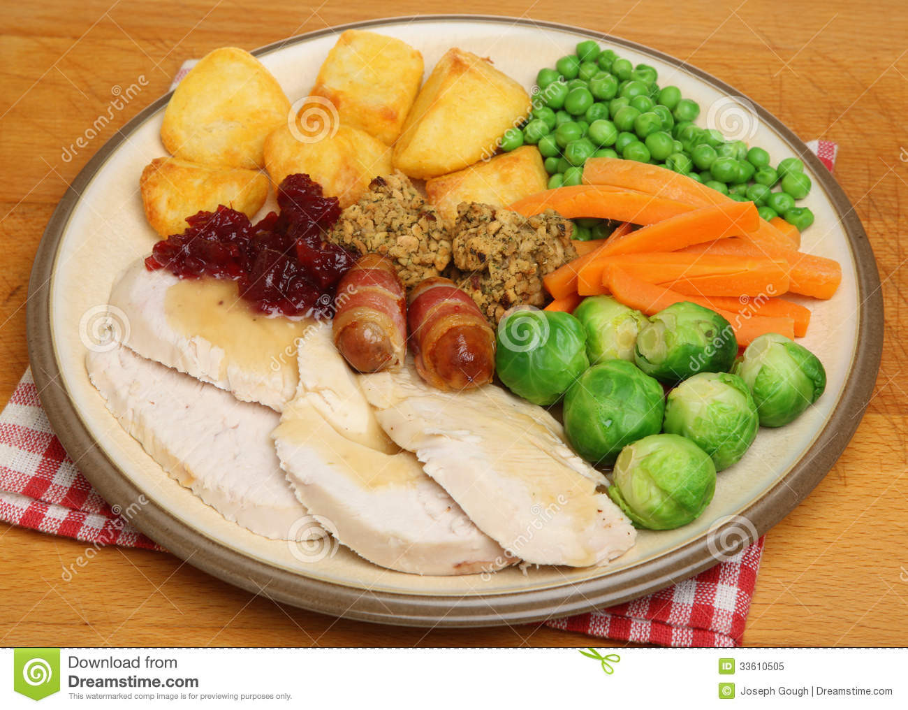 Veg For Christmas Dinner
 Christmas Dinner Roast Turkey Stock Image Image of