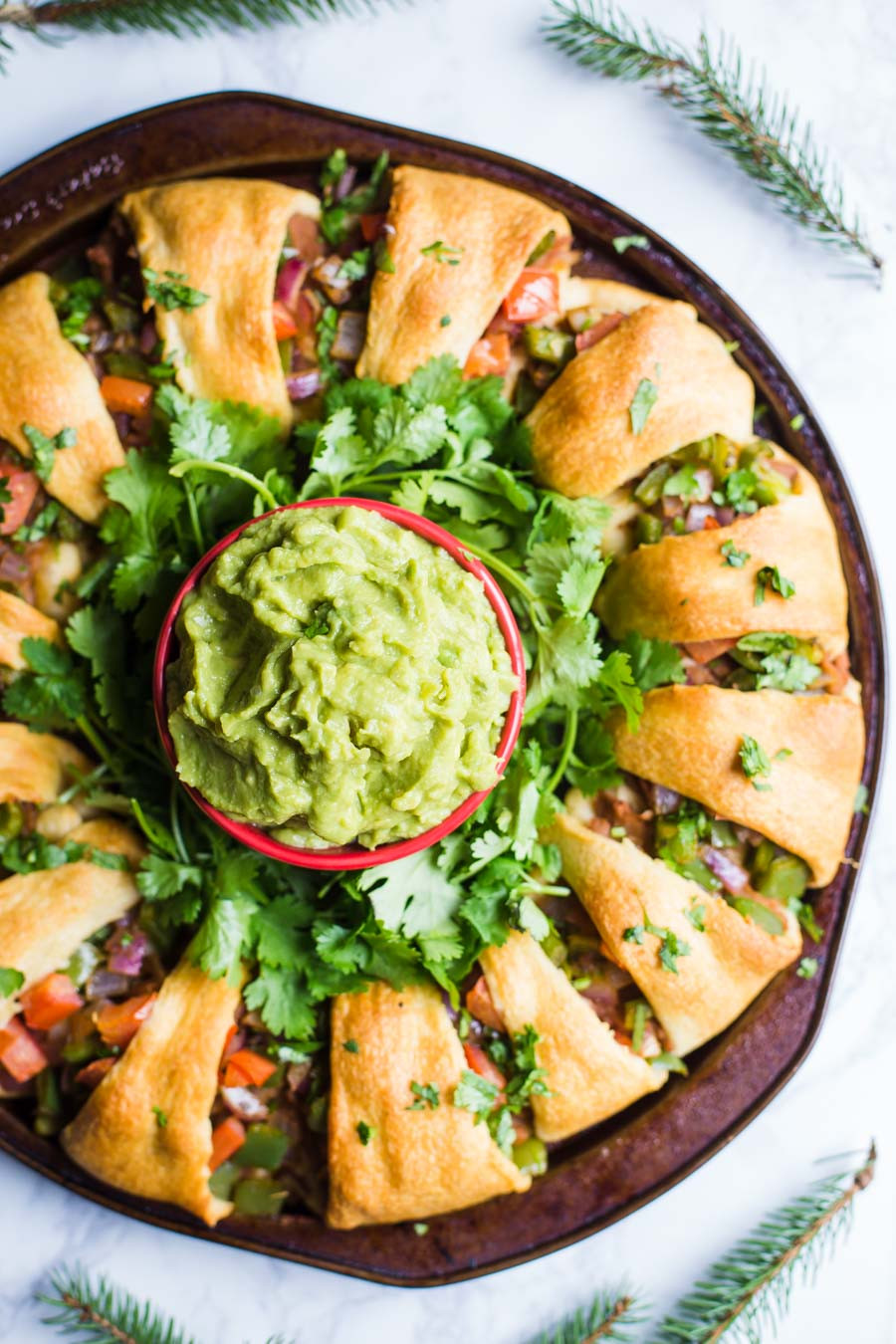 Vegan Christmas Appetizers
 Holiday Wreath Taco Ring V