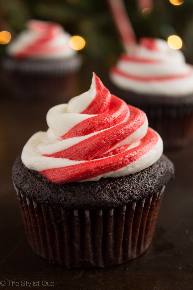 Vegan Christmas Candy
 Chocolate Cupcakes with Peppermint Frosting