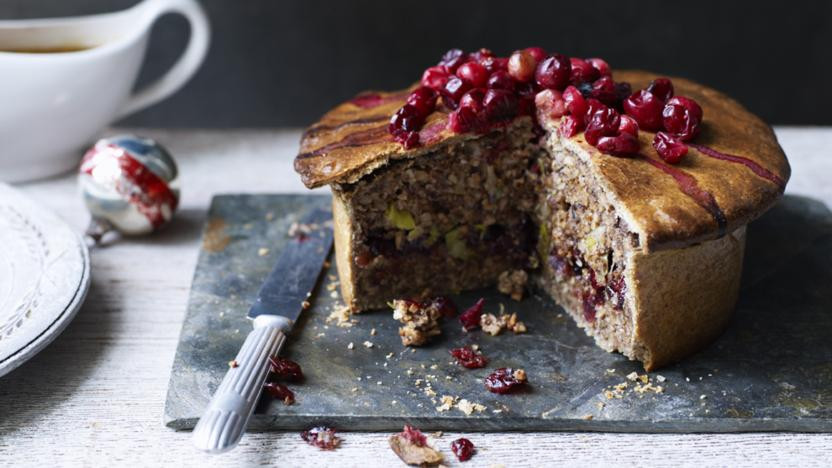 Vegetarian Christmas Desserts
 Ve arian nut roast pie with cranberries recipe BBC Food