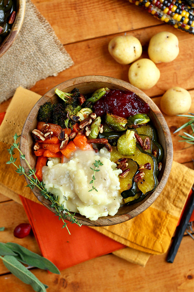 Vegetarian Thanksgiving Food
 Roasted Vegan Thanksgiving Bowl I LOVE VEGAN