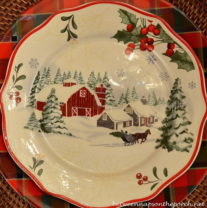 Walmart Christmas Dinners
 Christmas Table Setting Tablescape with Plaid Plates and a