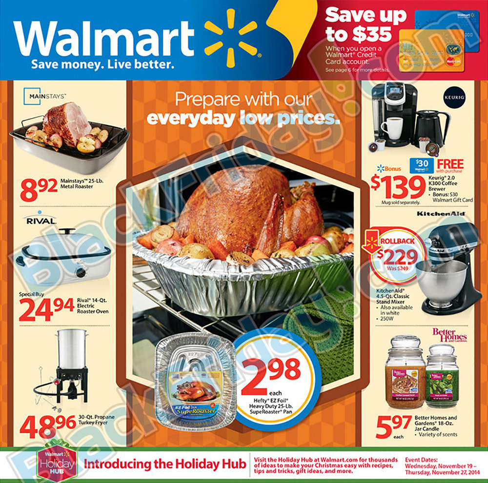 Walmart Christmas Dinners
 Walmart Thanksgiving Ad