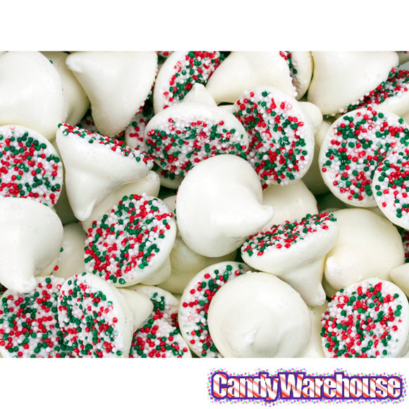 White Chocolate Christmas Candy
 White Mint Chocolate Christmas Nonpareils Candy Drops 5LB