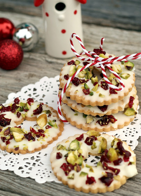 White Chocolate Christmas Cookies
 butter hearts sugar White Chocolate Pistachio and