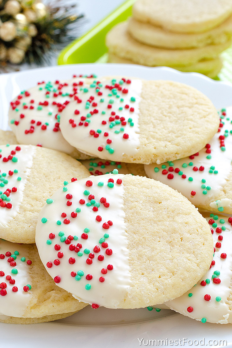 White Chocolate Christmas Cookies
 White Chocolate Dipped Sugar Cookies Recipe from