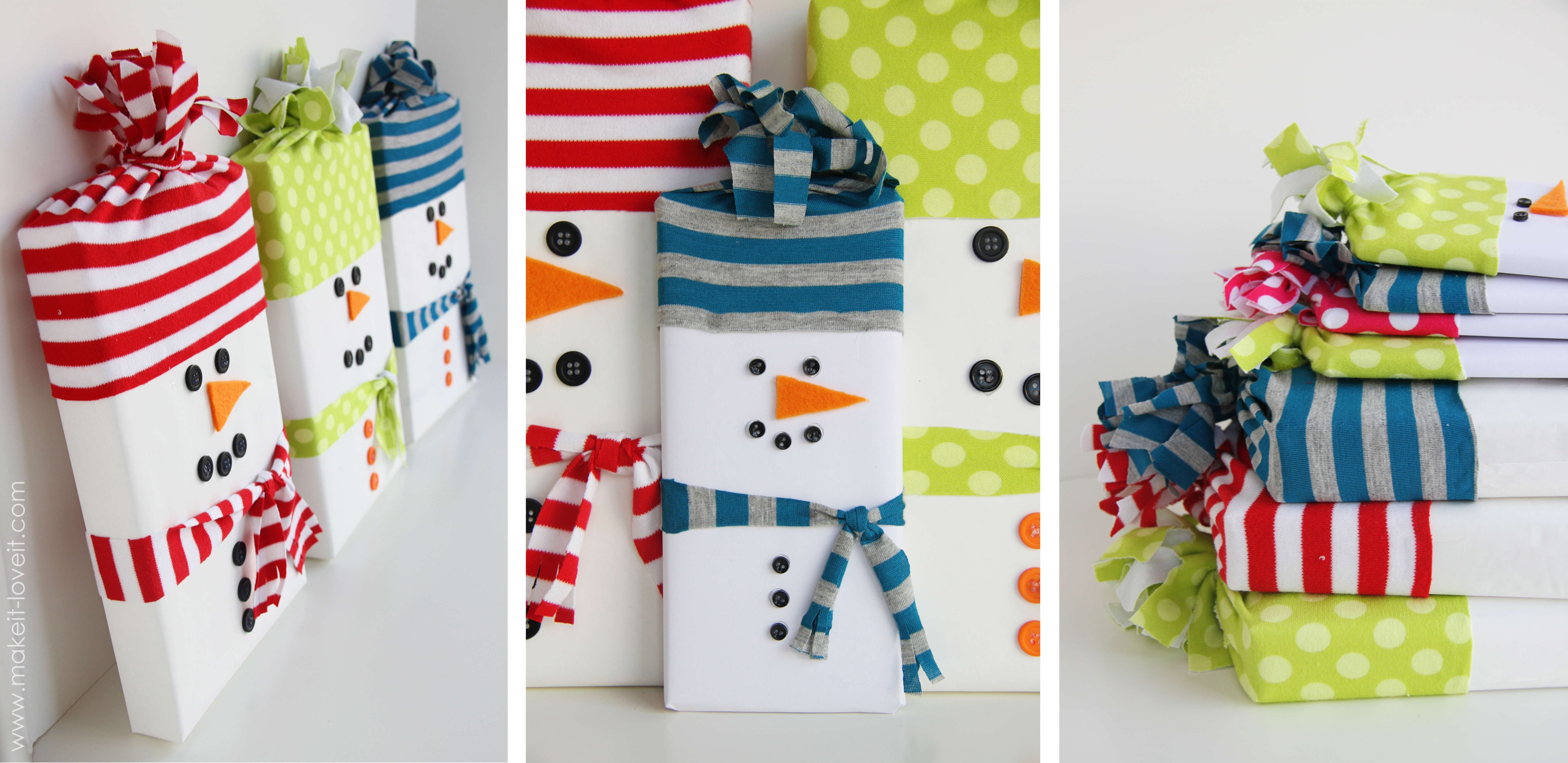 Wrapped Christmas Candy
 Snowman Wrapped Candy Gifts